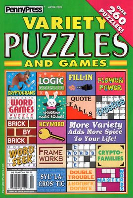 Penny Press Variety Puzzles  and Games April 2026