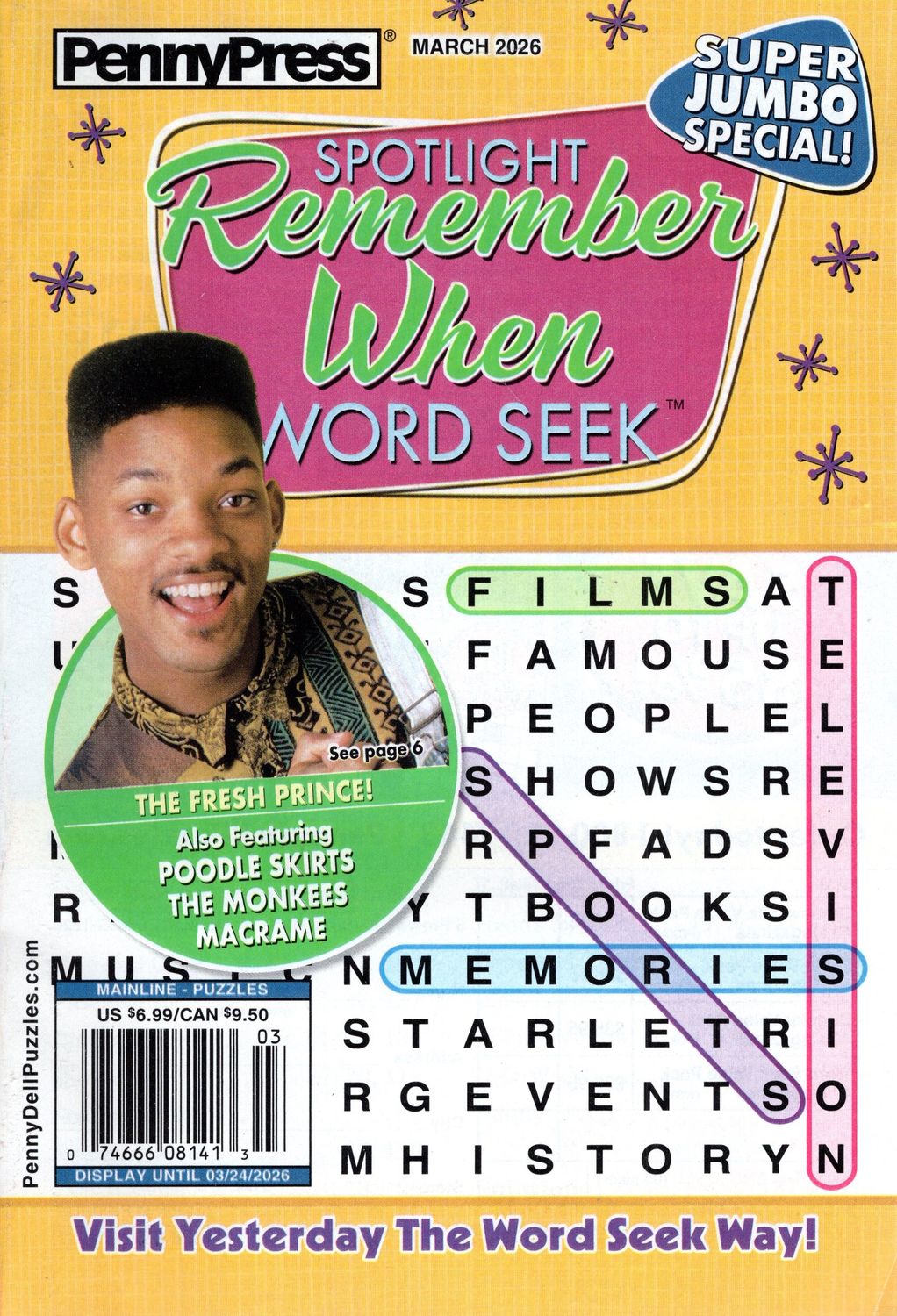 Spotlight Remember When Word Seek March 2026