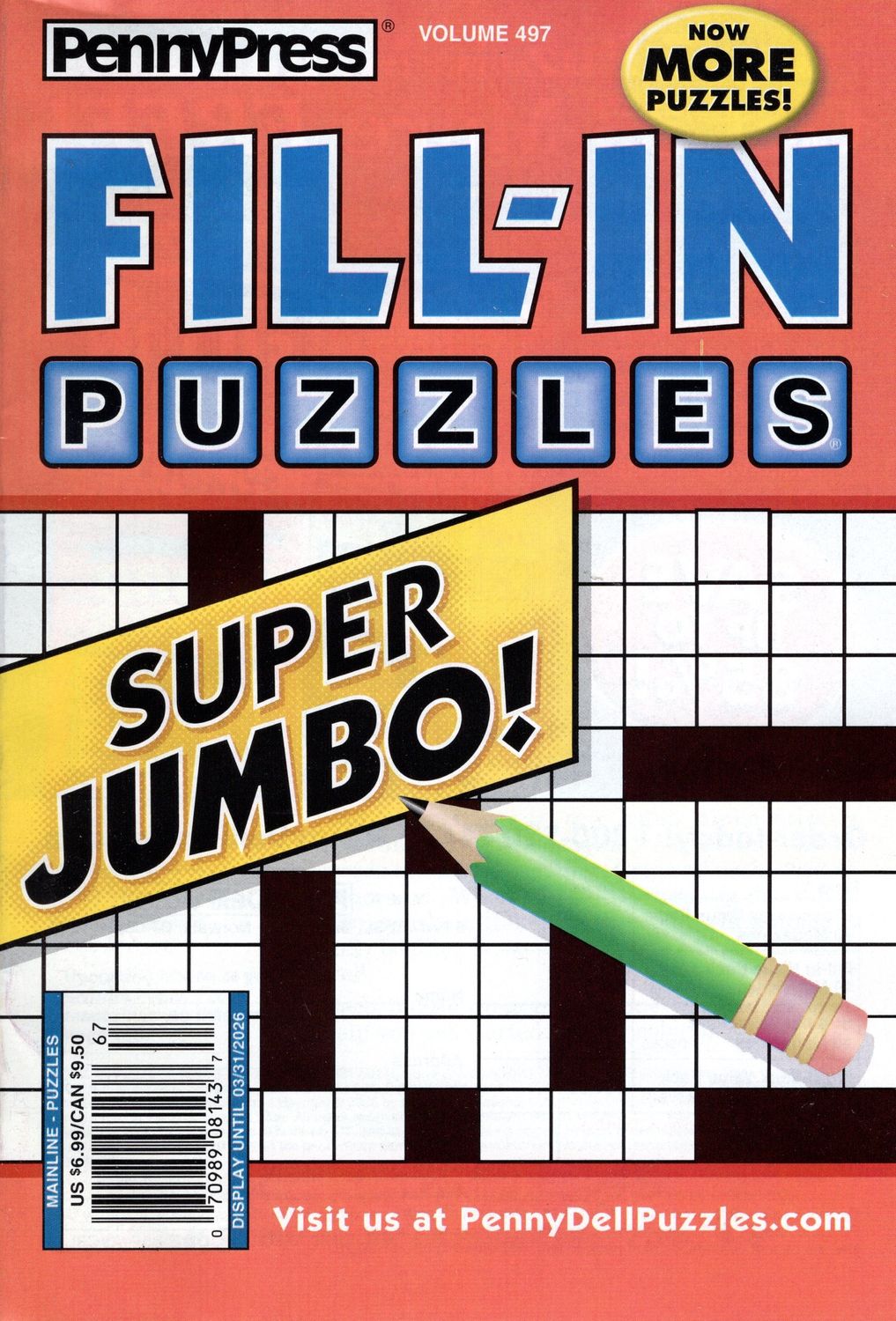 PennyPress Fill-In Puzzle March 2026 (497)