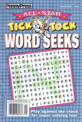 All-Star Tick Tock Word Seeks November 2025