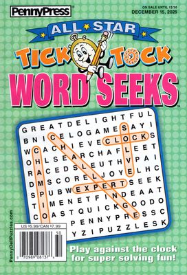 All-Star Tick Tock Word Seeks December 2025