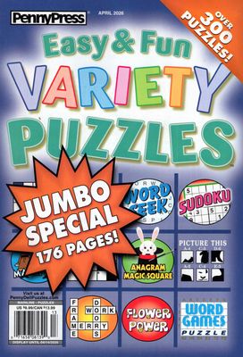 Easy & Fun Variety Puzzles April 2026
