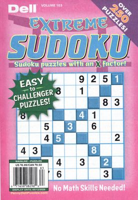 Dell Extreme Sudoku Puzzle Book #103 May 2026