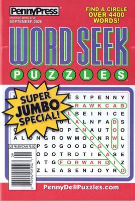 PennyPress Word Seek Puzzles September 2025