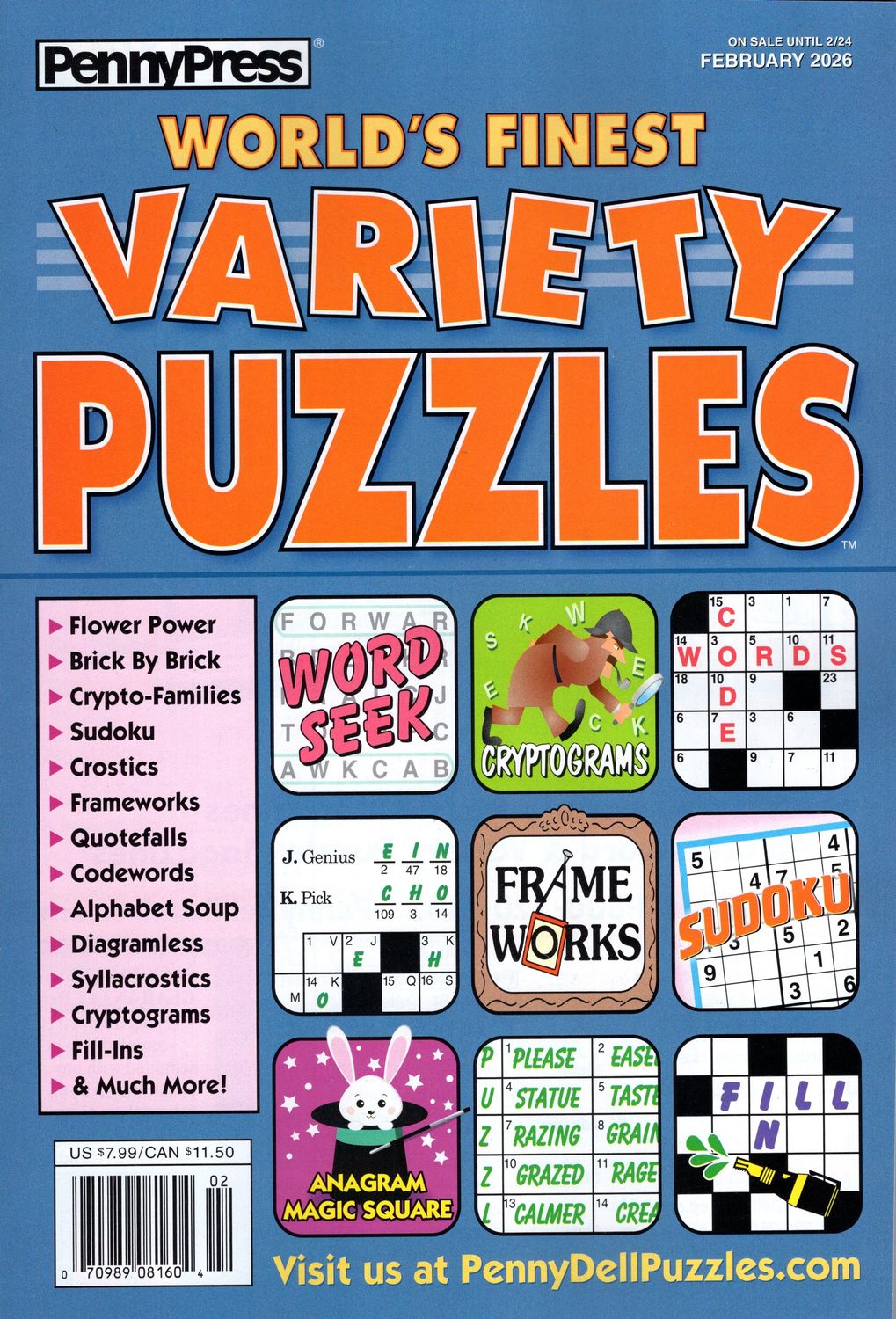 World’s Finest Variety Puzzles February 2026