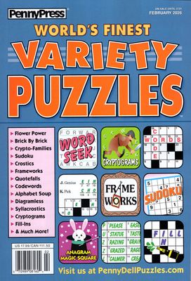 World’s Finest Variety Puzzles February 2026