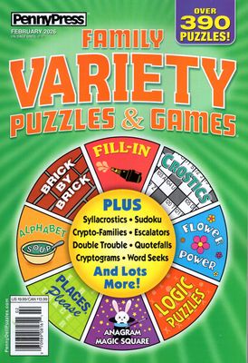 Family Variety Puzzles &amp; Games February 2026