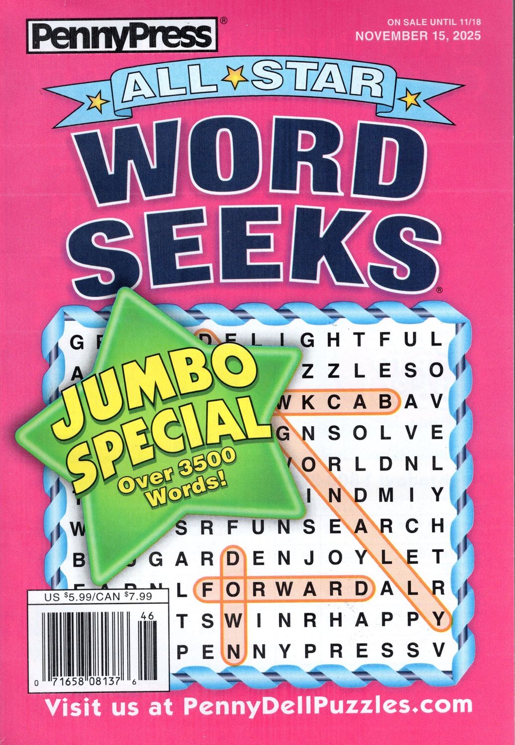 All Star Word Seeks Magazine November 2025