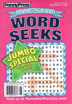 All Star Word Seeks Magazine November 2025