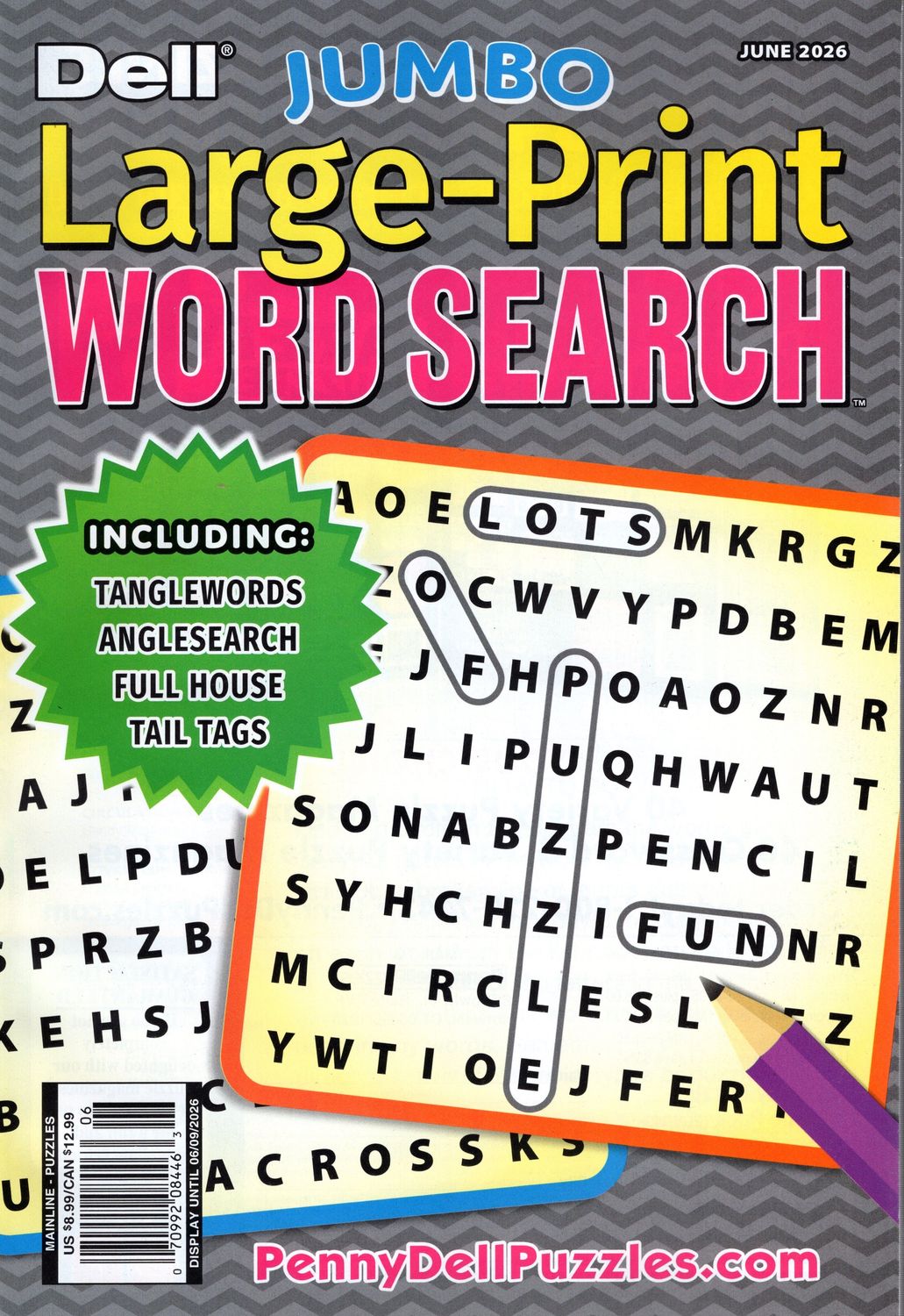 Dell Jumbo Large-Print Word Search June 2026 - Puzzle Book Store