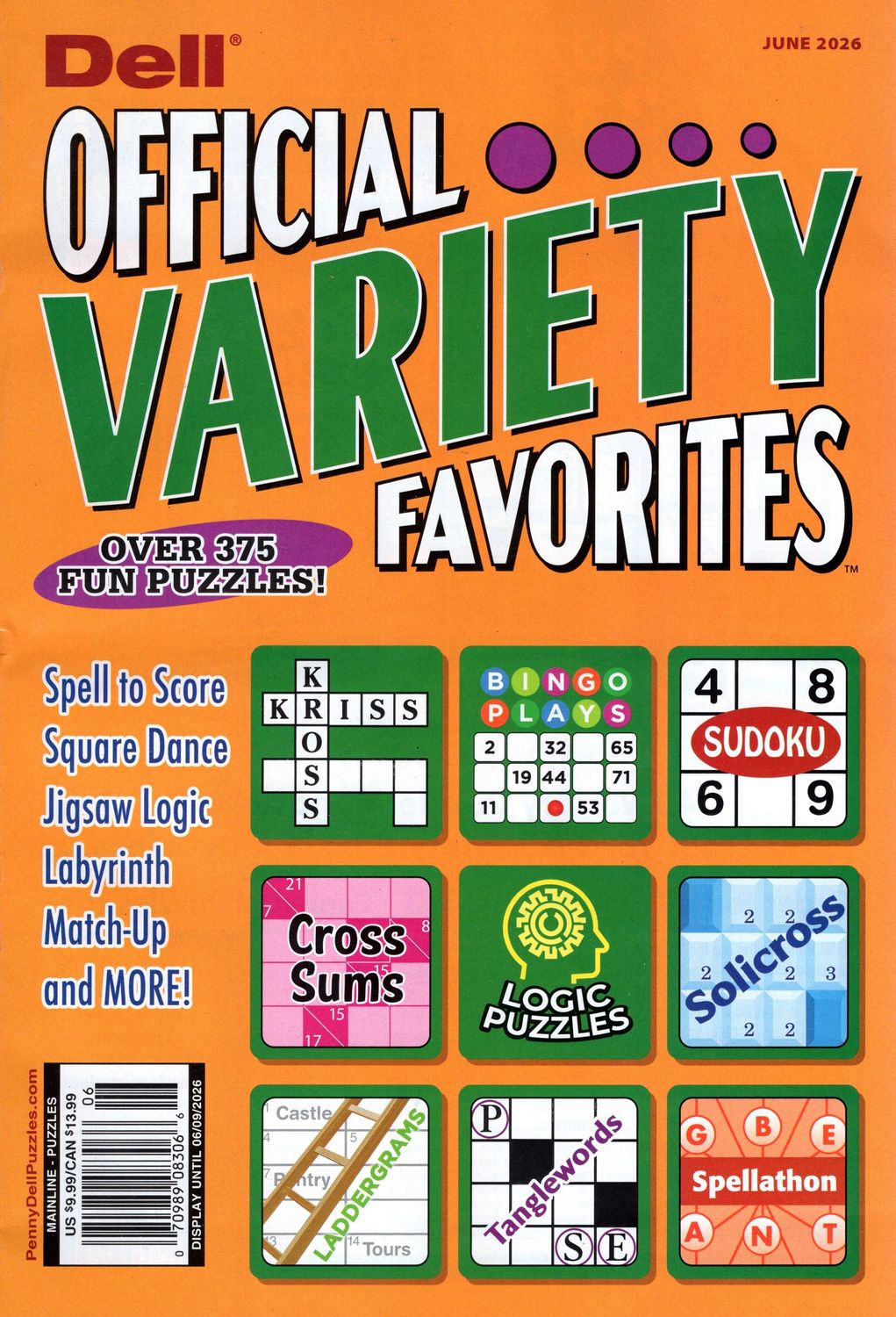 Dell Official Variety Favorites June 2026 - Puzzle Book Store