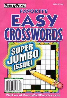 Favorite Easy Crosswords May 2026 - Puzzle Book Store