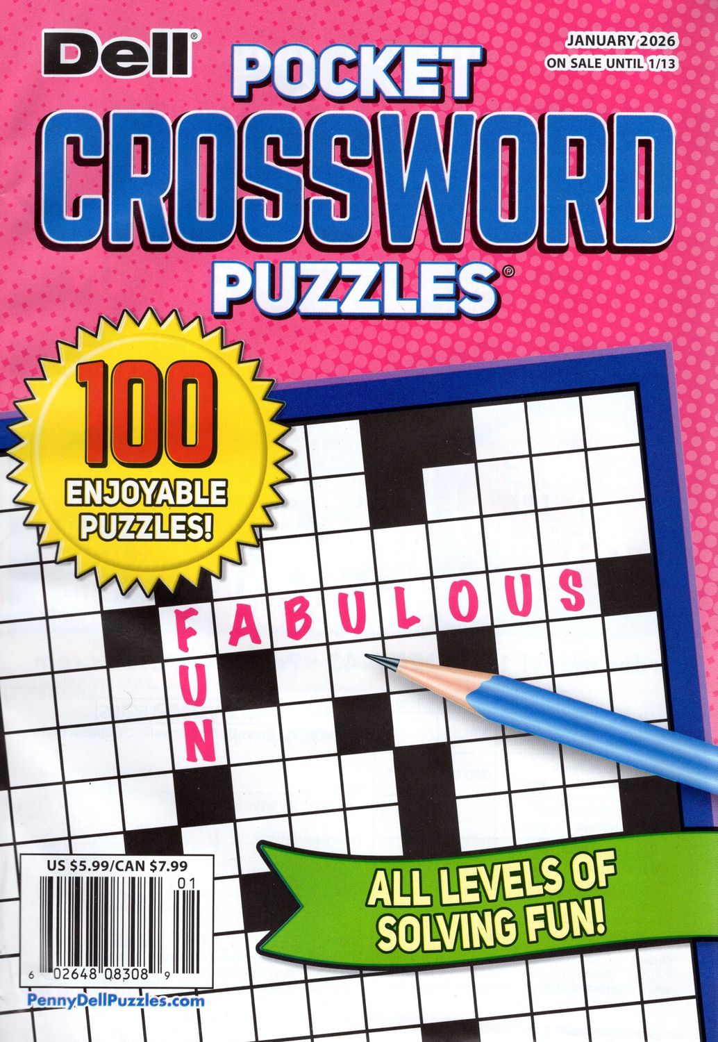 Dell Pocket Crossword Puzzles January 2026