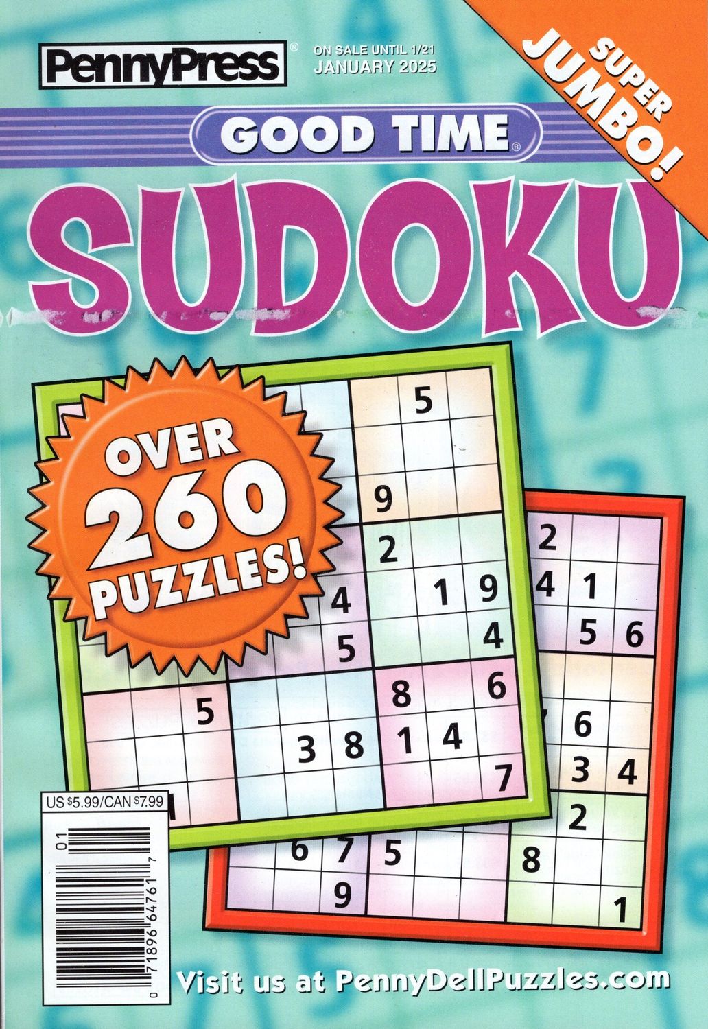 PennyPress Good Time Sudoku January 2025