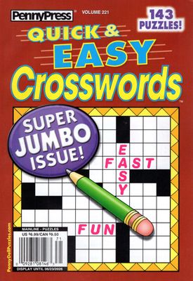 PennyPress Quick &amp; Easy Crosswords June 2026 (221)