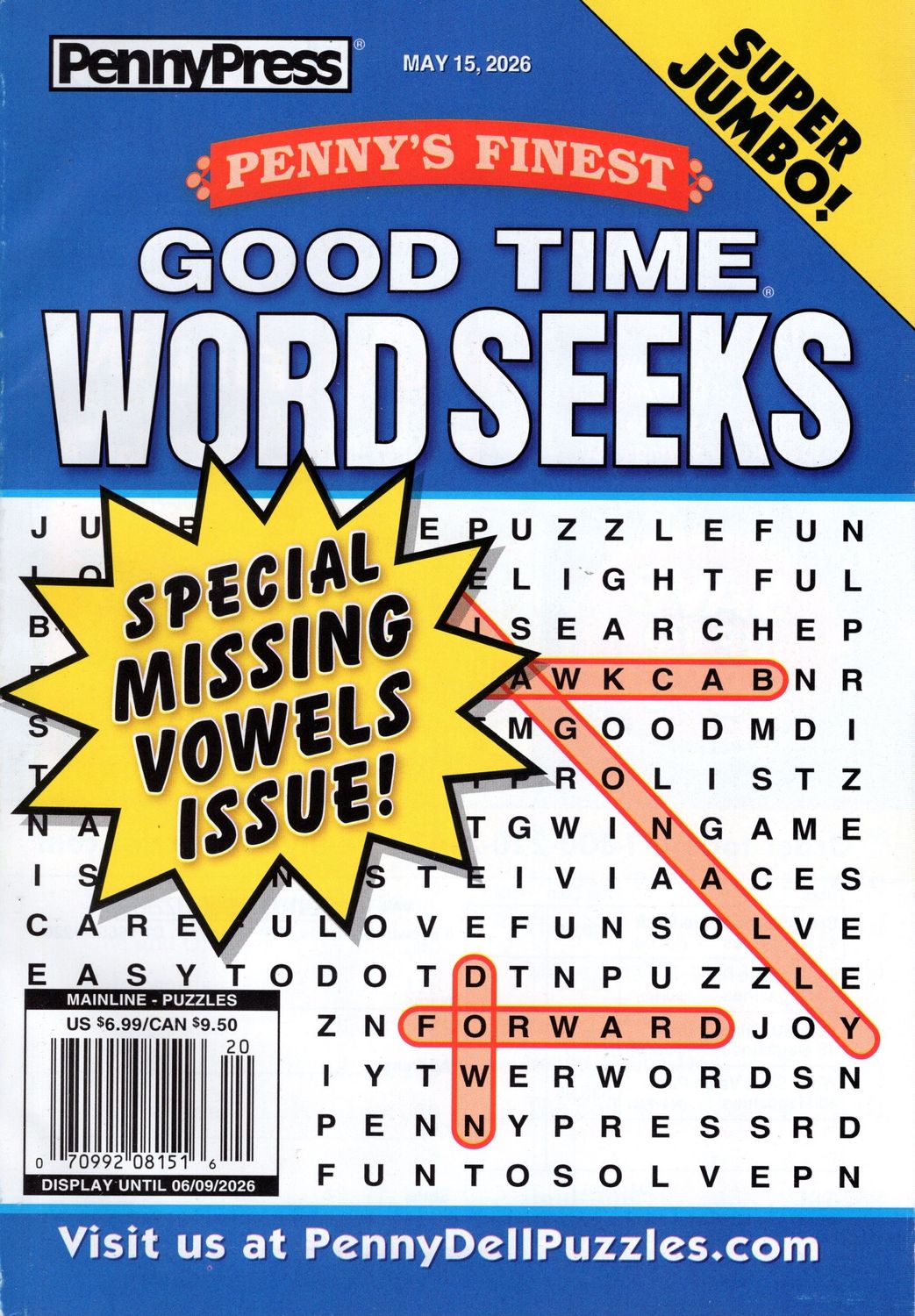 Penny’s Finest Good Time Word Seeks May 2026