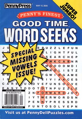 Penny’s Finest Good Time Word Seeks May 2026