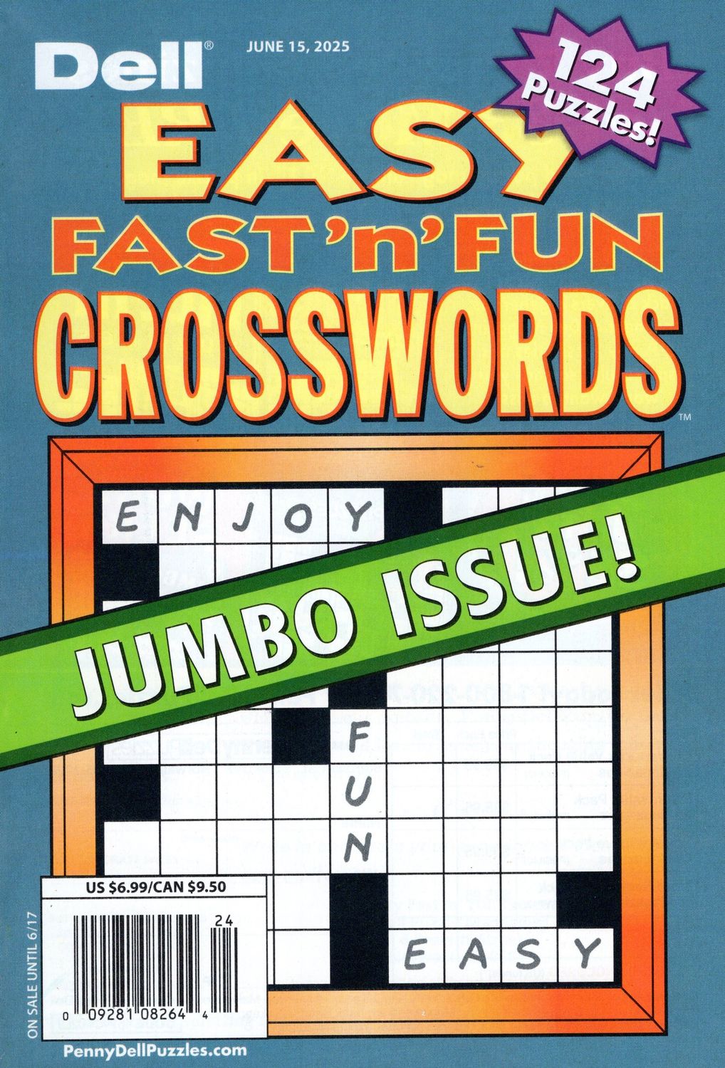 Easy Fast 'n' Fun Crosswords Puzzle Books June 2025