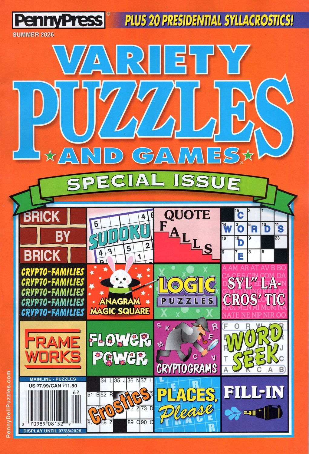 Penny Press Variety Puzzles  and Games Summer 2026 Special Issue