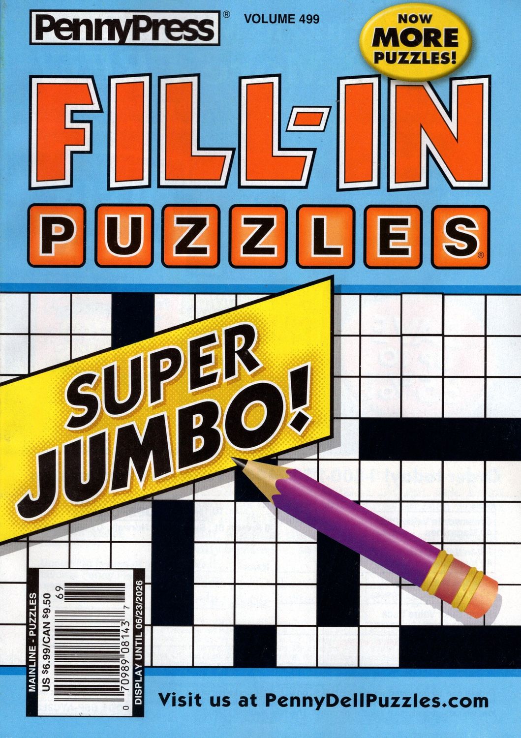 PennyPress Fill-In Puzzle June 2026 (499)