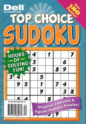 Dell Top Choice Sudoku Book December 2024
