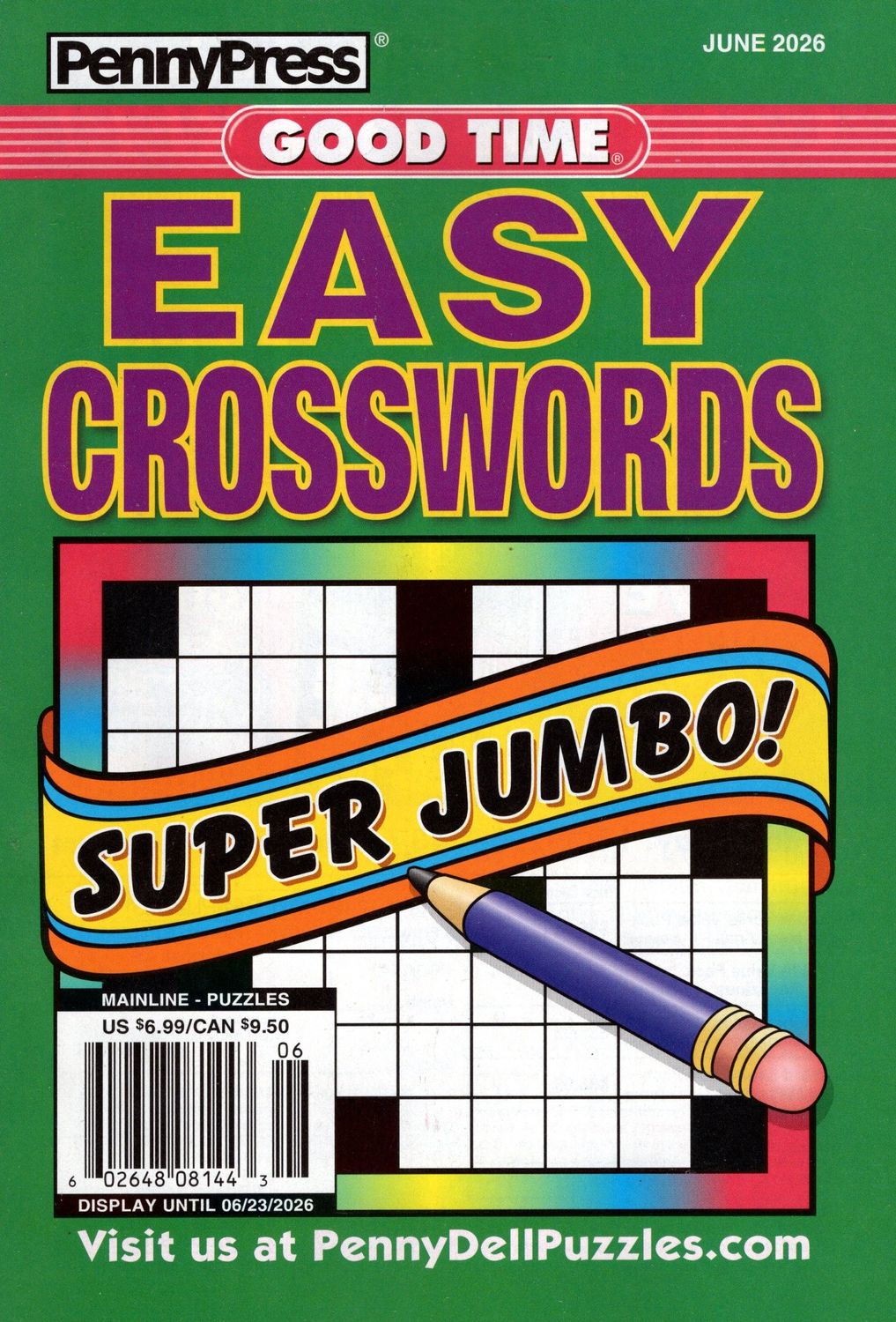 PennyPress Good Time EASY Crosswords June 2026