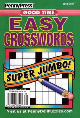 PennyPress Good Time EASY Crosswords June 2026