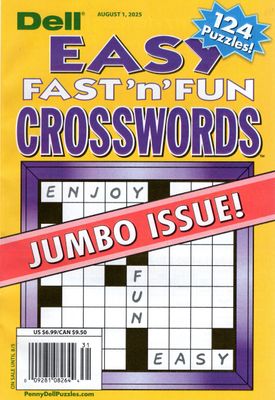 Easy Fast 'n' Fun Crosswords Puzzle Books August 2025