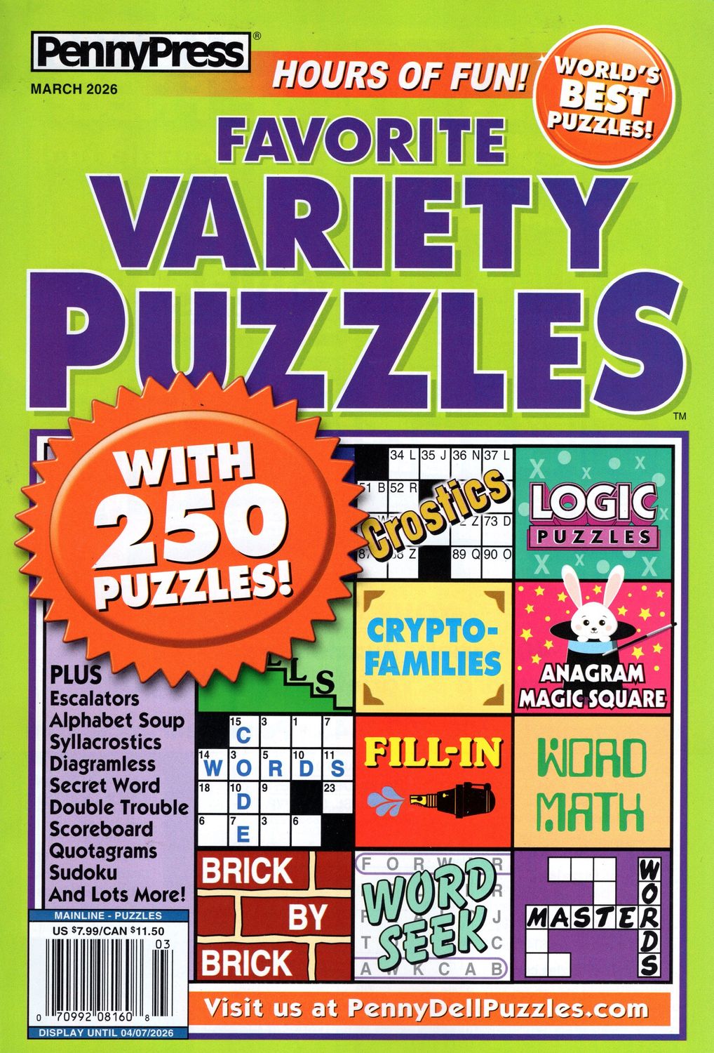 Penny Press Favorite Variety Puzzle Books deliver the perfect mix of challenge, relaxation, and pure puzzle‑solving joy.