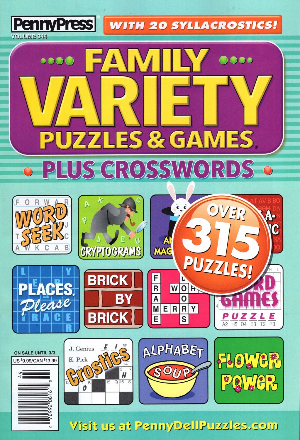 Family Variety Puzzles &amp; Games Plus Crosswords March 2026 (344)