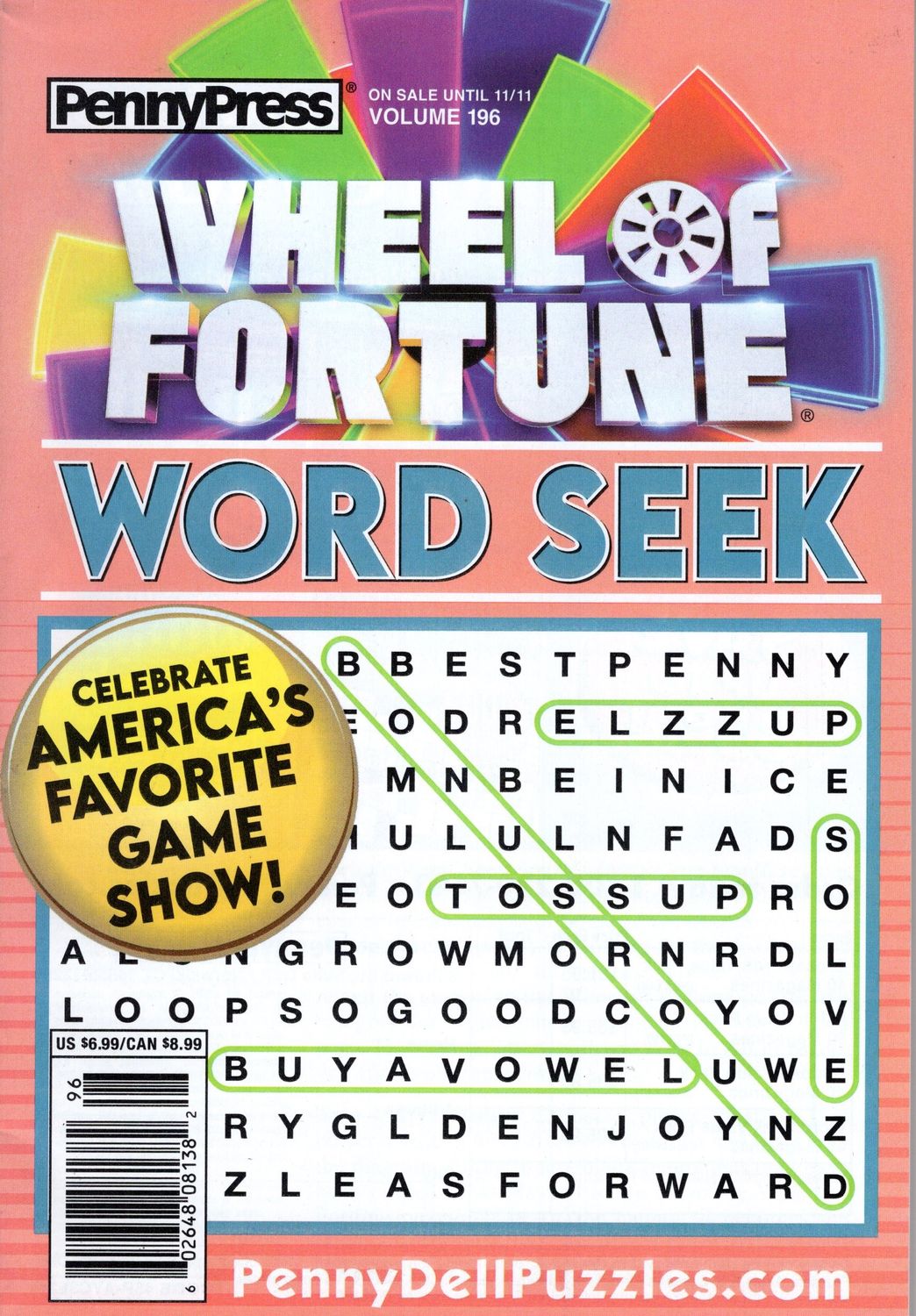 Wheel of Fortune Word Seek (196) November 2025