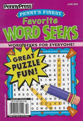 Penny’s Finest Favorite Word Seeks Puzzle Book June 2026