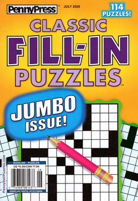 PennyPress Classic Fill-In Puzzles July 2026