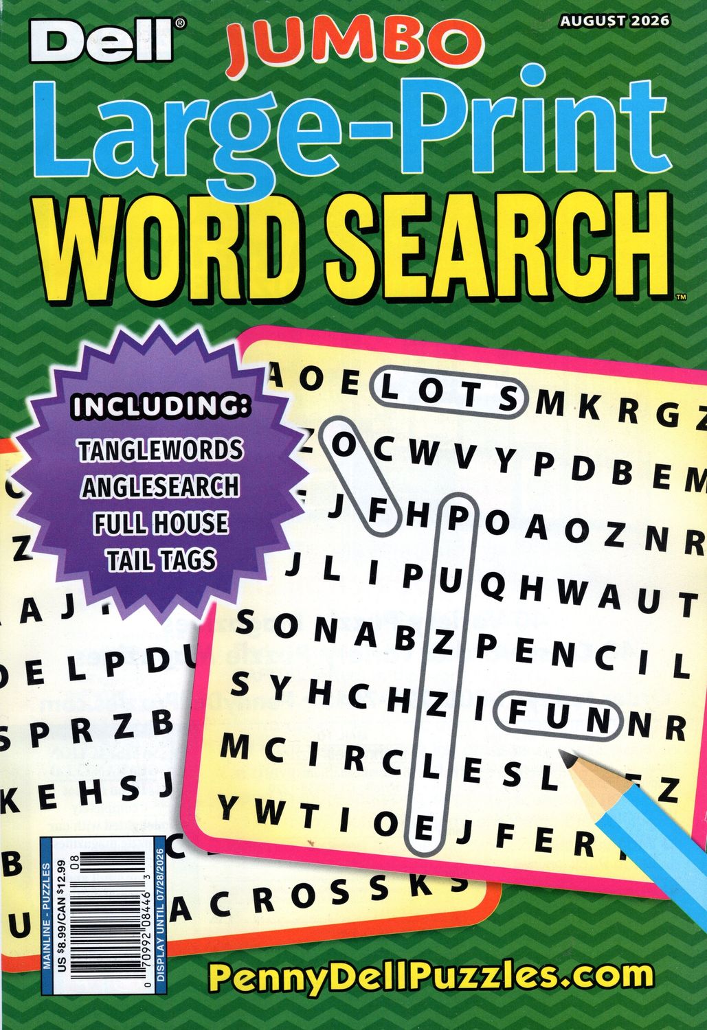 Dell Jumbo Large-Print Word Search August 2026