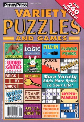 Penny Press Variety Puzzles and Games August 2026