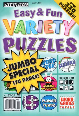 Easy & Fun Variety Puzzles July 2026
