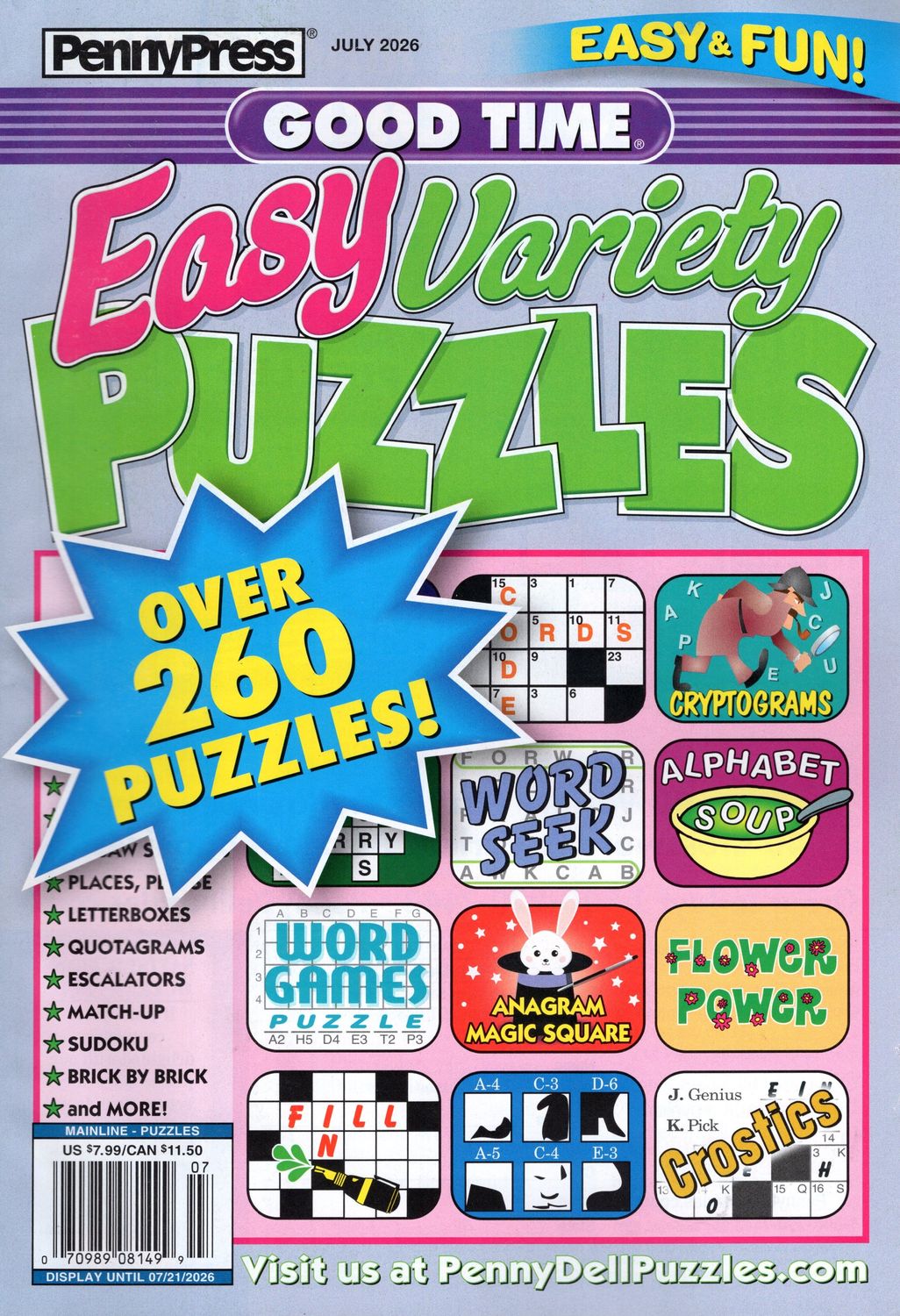 Good Time Easy Variety Puzzles July 2026