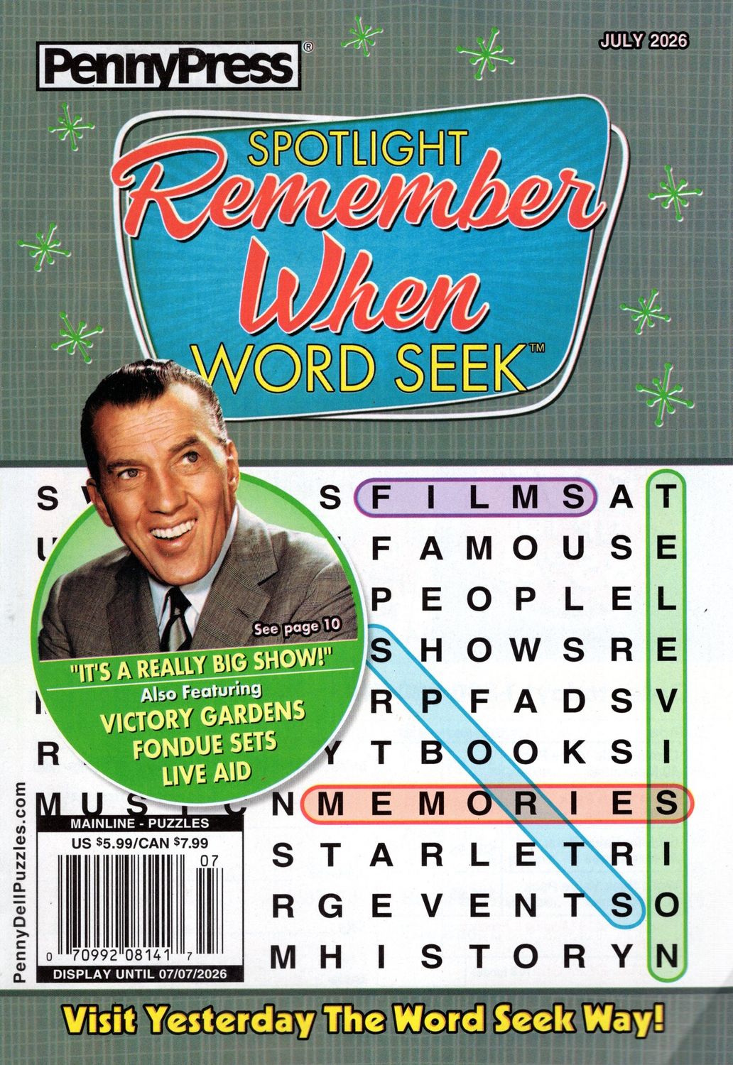 Spotlight Remember When Word Seek July 2026