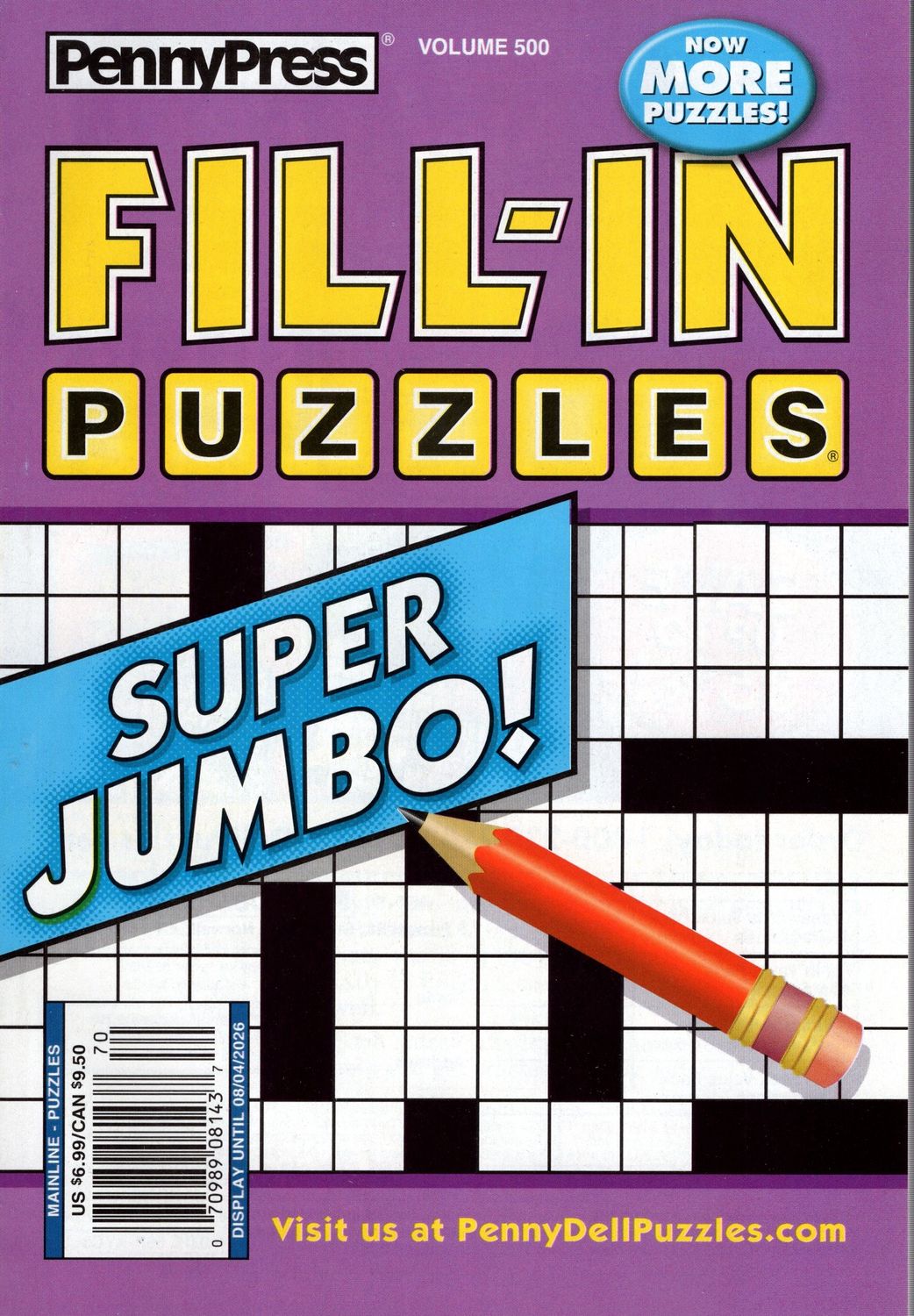 PennyPress Fill-In Puzzle July 2026 (500)