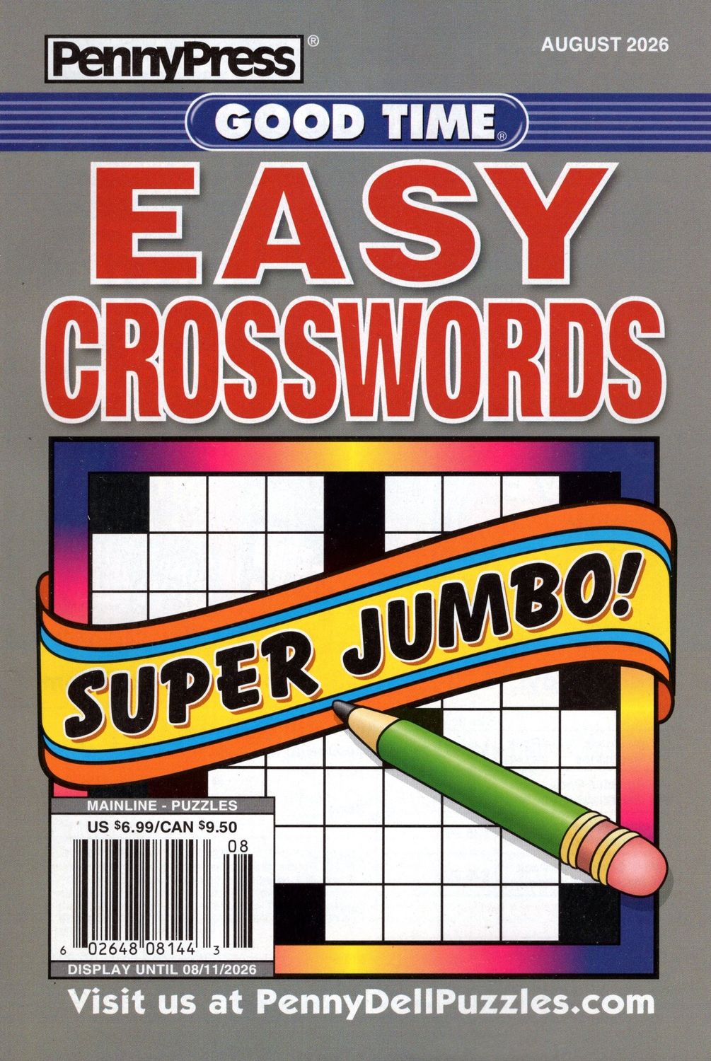 PennyPress Good Time EASY Crosswords August 2026