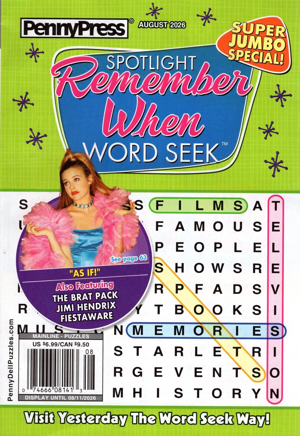 Spotlight Remember When Word Seek August 2026