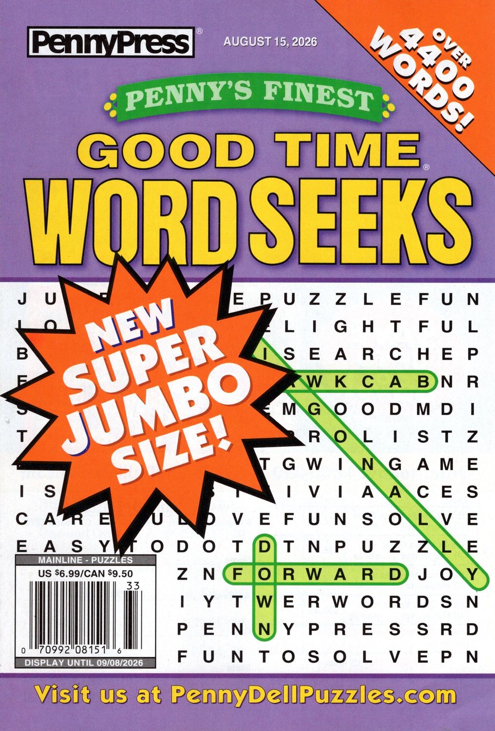Penny’s Finest Good Time Word Seeks August 2026
