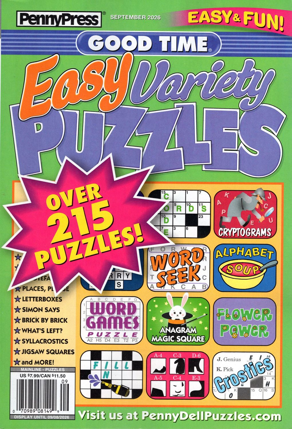 Good Time Easy Variety Puzzles September 2026