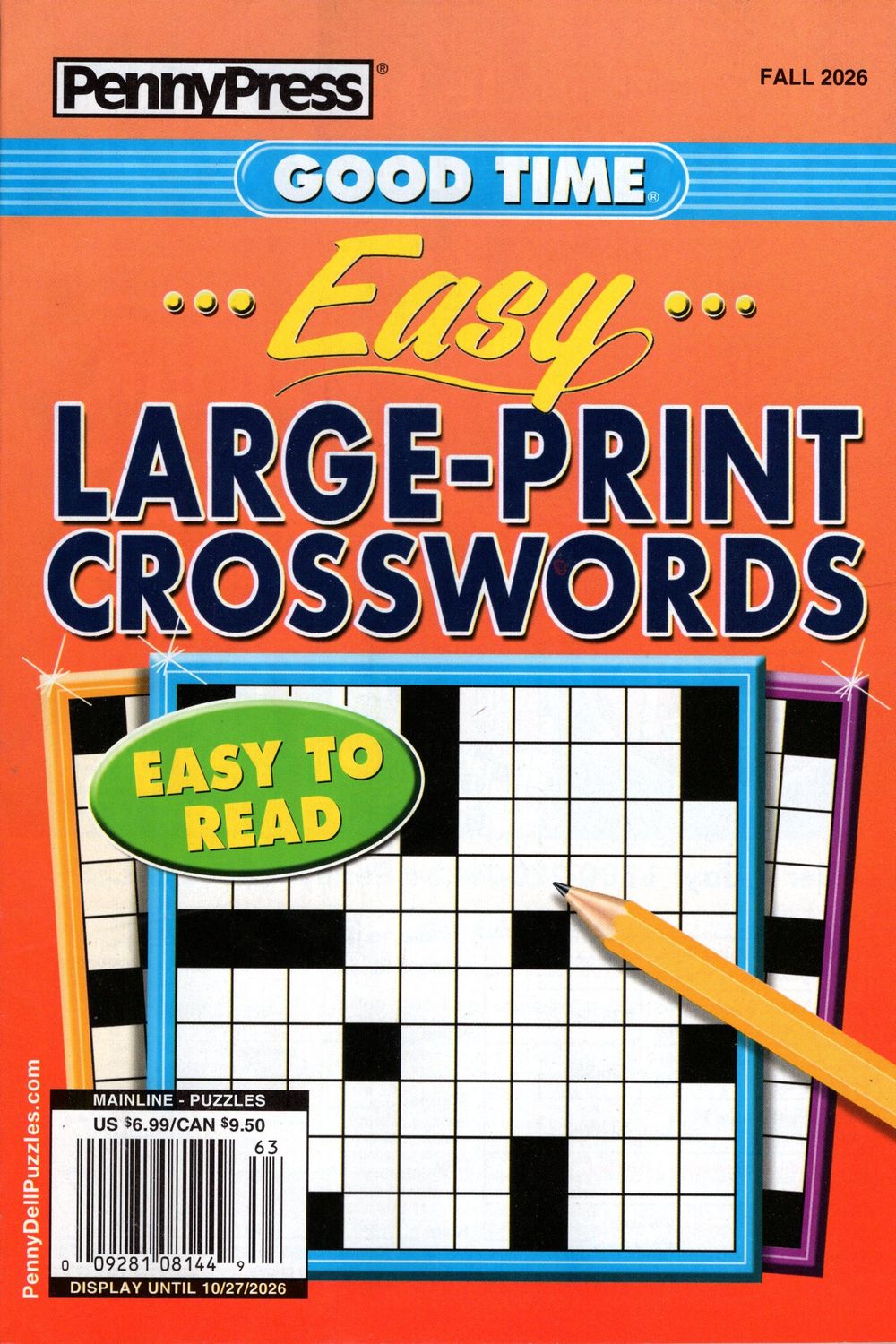 Good Time Easy Large-Print Crosswords Fall 2026