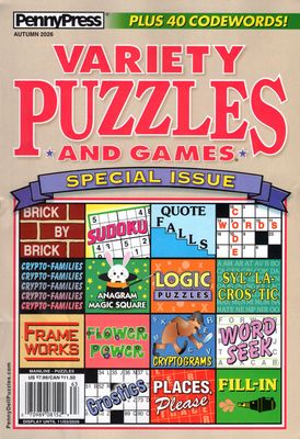 Penny Press Variety Puzzles  and Games Autumn 2026
