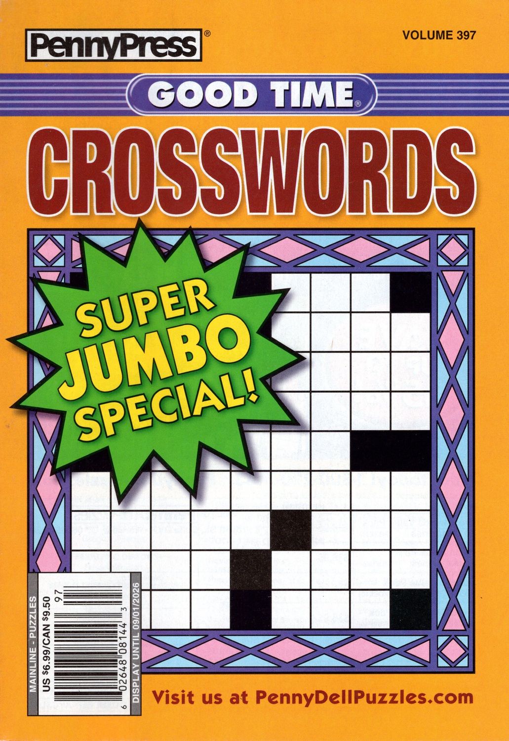 PennyPress Good Time Crosswords Puzzle Book (397) September 2026