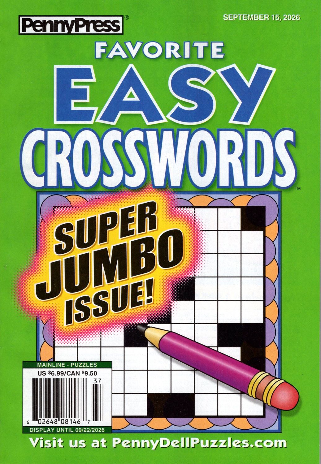 Favorite Easy Crosswords September 2026