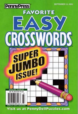 Favorite Easy Crosswords September 2026