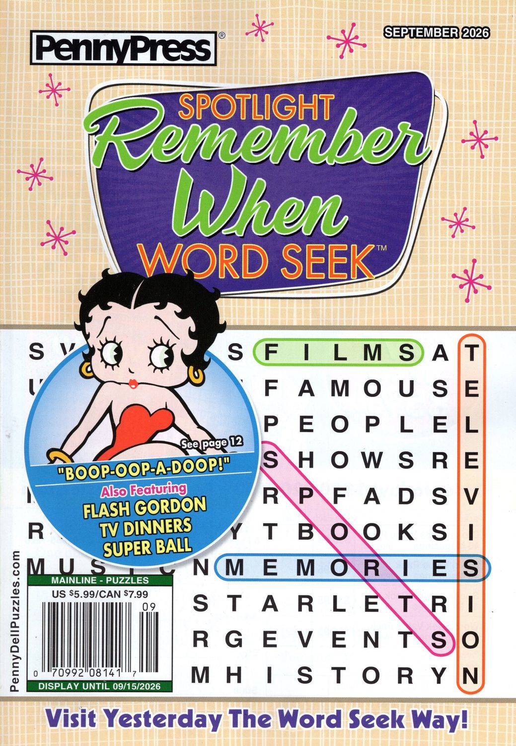 Spotlight Remember When Word Seek September 2026