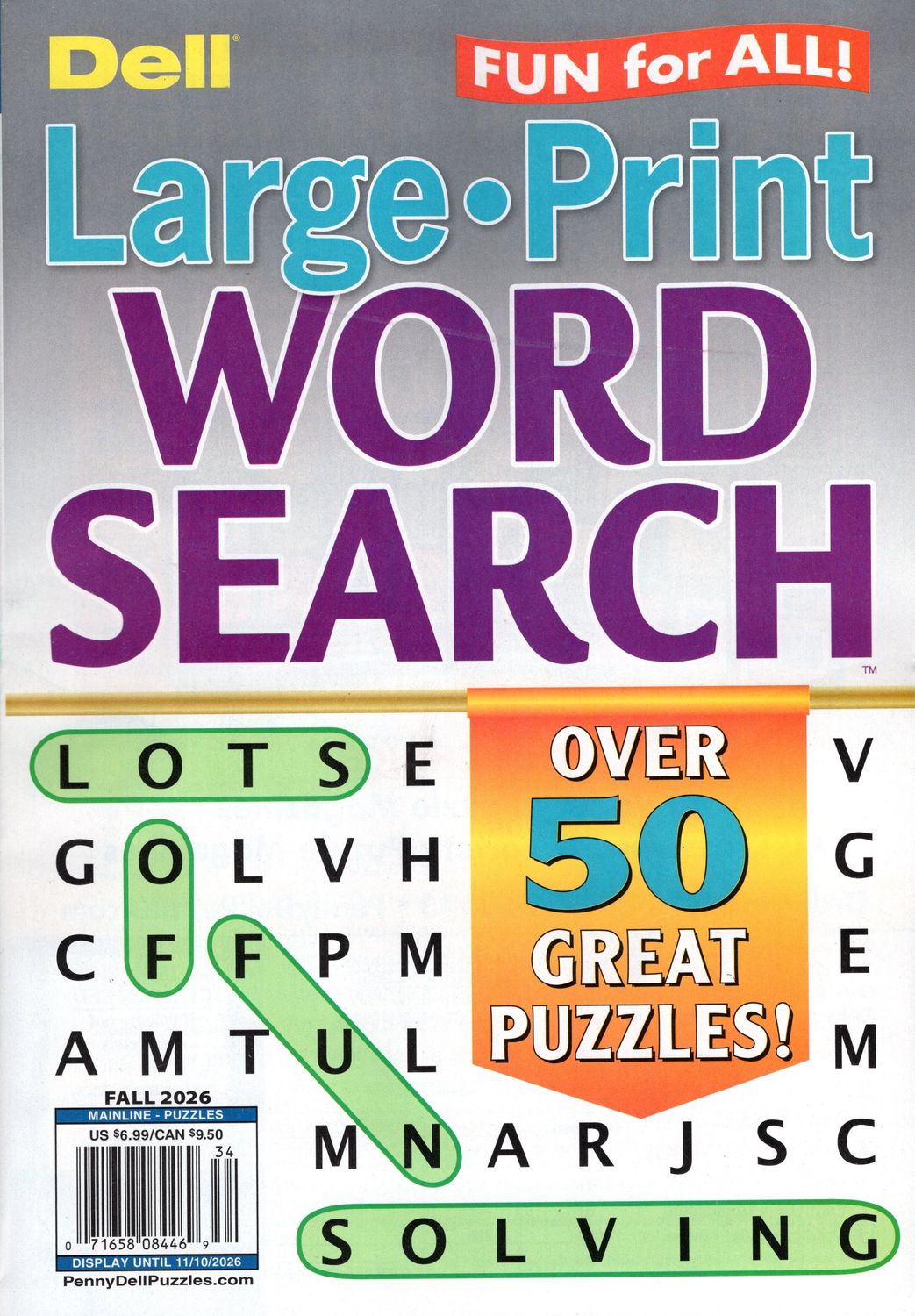 Dell Jumbo Large-Print Word Search Fall 2026